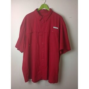 Realtree Fishing Mens 3XL Rio Red Short Sleeve Button Down Shirt Ventilated